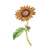SB314 - Stylish sunflower Brooch